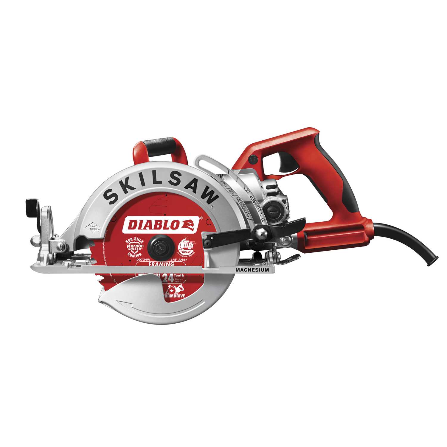 SKILSAW 7-1/4 in. Corded 15 amps Worm Drive Mag Saw Kit 5300 rpm