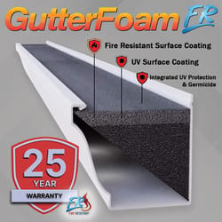 GutterFoam 5 in. W X 48 in. L Black Polyether Outdoor Foam Gutter Guard