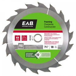 Exchange-A-Blade 7-1/4 in. D X 5/8 in. Professional Carbide Framing Saw Blade 18 teeth 1 pk