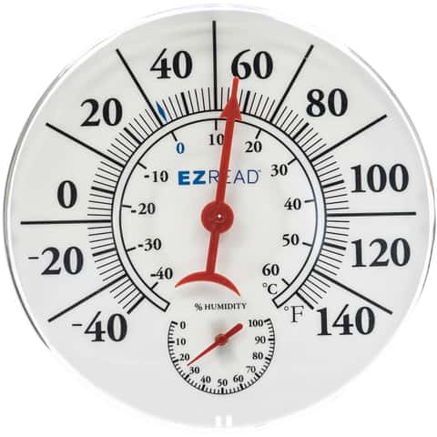 medical professional uses a thermometer and a hygrometer to show