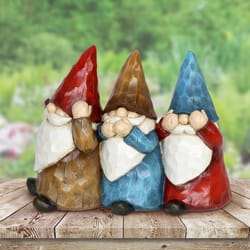 Exhart WindyWings Multicolored Resin 9 in. H X 12 in. L X 5.5 in. W See No, Hear No, Speak No Evil G