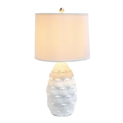 All The Rages Elegant Designs 27.25 in. White Table Lamp