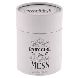 Karma Gifts White Baby Girl Haute Mess Candle 10.5 oz