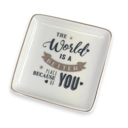 Trinket Dishes The World Tray Ceramic 1 pk