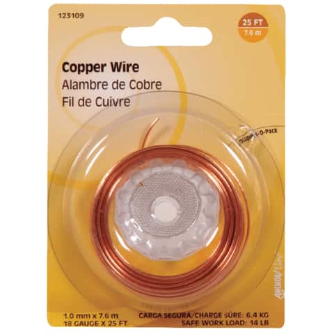 Copper Wire, Bare, 18 Gauge, 1 lb