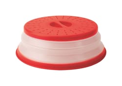Tovolo Red/White Plastic Collapsible Microwave Food Cover