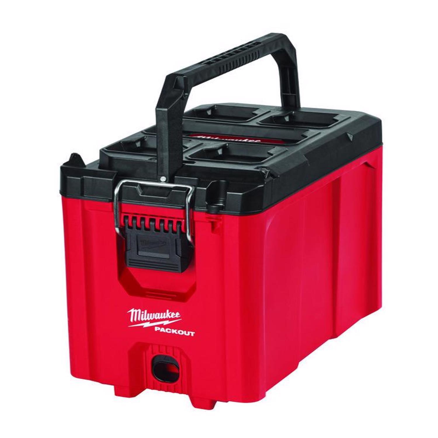 Photos - Tool Box Milwaukee PACKOUT 10 in. Compact Portable  Black/Red 48-22-8422 