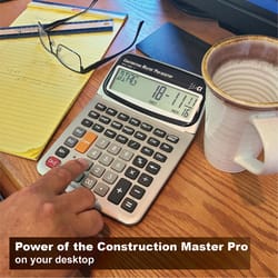 Calculated Industries Master Pro Desktop Gray 11 digit Construction Calculator