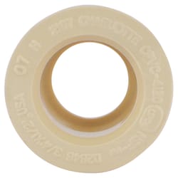 Charlotte Pipe FlowGuard 3/4 in. Hub X 1/2 in. D Spigot CPVC Reducing Bushing 1 pk