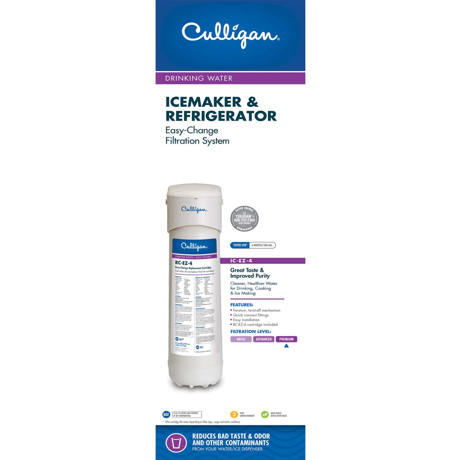 Culligan Icemarker/Refrigerator Drinking Water Filter For Culligan