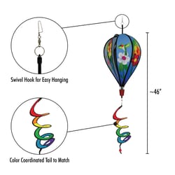 In The Breeze Multicolored Nylon 43 in. H Hummingbird Balloon Spinner