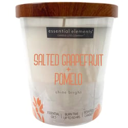 Candle Lite Essential Elements White Pomelo/Salted Grapefruit Scent Tumbler Jar Candle 9 oz