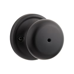 Kwikset Signature Series Hancock Knob Iron Black Privacy Lockset Right or Left Handed