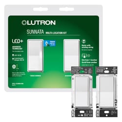 Lutron Sunnata White 150 W Rocker Dimmer 1 pk