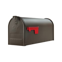 Architectural Mailboxes Elite Classic Galvanized Steel Post Mount Venetian Bronze Mailbox