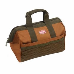 Bucket Boss Gatemouth 8 in. W X 10 in. H Polyester Tool Bag 6 pocket Tan 1 pc