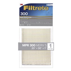 Filtrete 20 in. W X 30 in. H X 1 in. D 300 MPR Pleated Filter Dust 1 pk