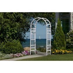 Vita Athens 81 in. H White Vinyl Garden Arbor