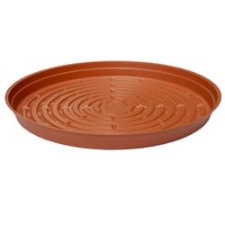 Curtis Wagner Plastics 14 in. W X 14 in. D X 14 in. D Vinyl Plant Saucer Terracotta