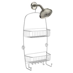 iDesign Raphael 26 in. H X 4.75 in. W X 12.5 in. L Silver Shower Caddy