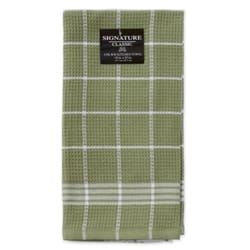 Kane Home Green Cotton Waffle Weave Kitchen Towel 2 pk