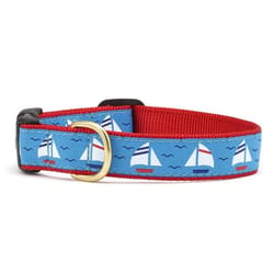 Up Country Blue Under Sail Nylon Dog Collar Medium