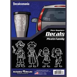 Decalcomania Pirate Family Car Sticker Vinyl 1 pk