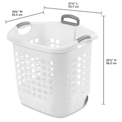 Sterilite White Plastic Laundry Basket
