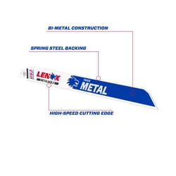 Lenox Lazer 12 in. Bi-Metal Reciprocating Saw Blade 10 TPI 5 pk