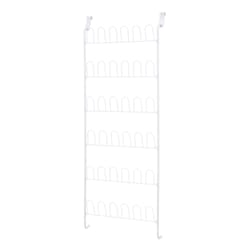 White Steel 18-Pair Over-the-Door Shoe Rack