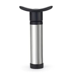 HIC Kitchen Black/Silver Plastic Wine and Champagne Pump Set