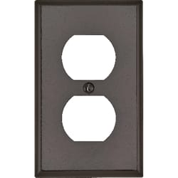 Leviton Brown 1 gang Thermoset Plastic Duplex Wall Plate 1 pk