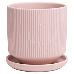 Chive Virago 3.3 in. D Ceramic Shape C Succulent Pot Soft Pink