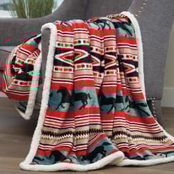 Carstens Inc 68 in. H X 68 in. L Multicolored Polyester Throw Blanket