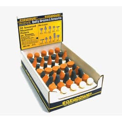 Eazypower Aluminum Oxide Abrasive Mounted Point Set Assorted Shapes 55960 rpm 50 pc