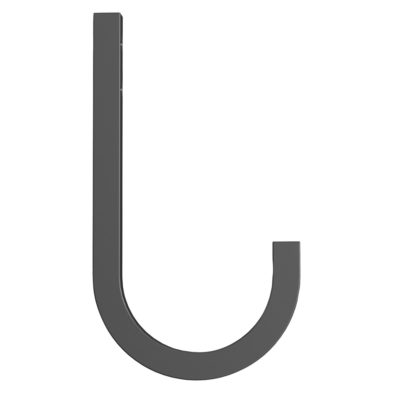National Hardware Reed Medium Matte Black Black Steel 4 in. L Hook 60 ...