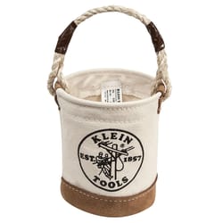 Klein Tools 4-1/2 in. W X 6 in. H Canvas Tool Bucket Beige 1 pc