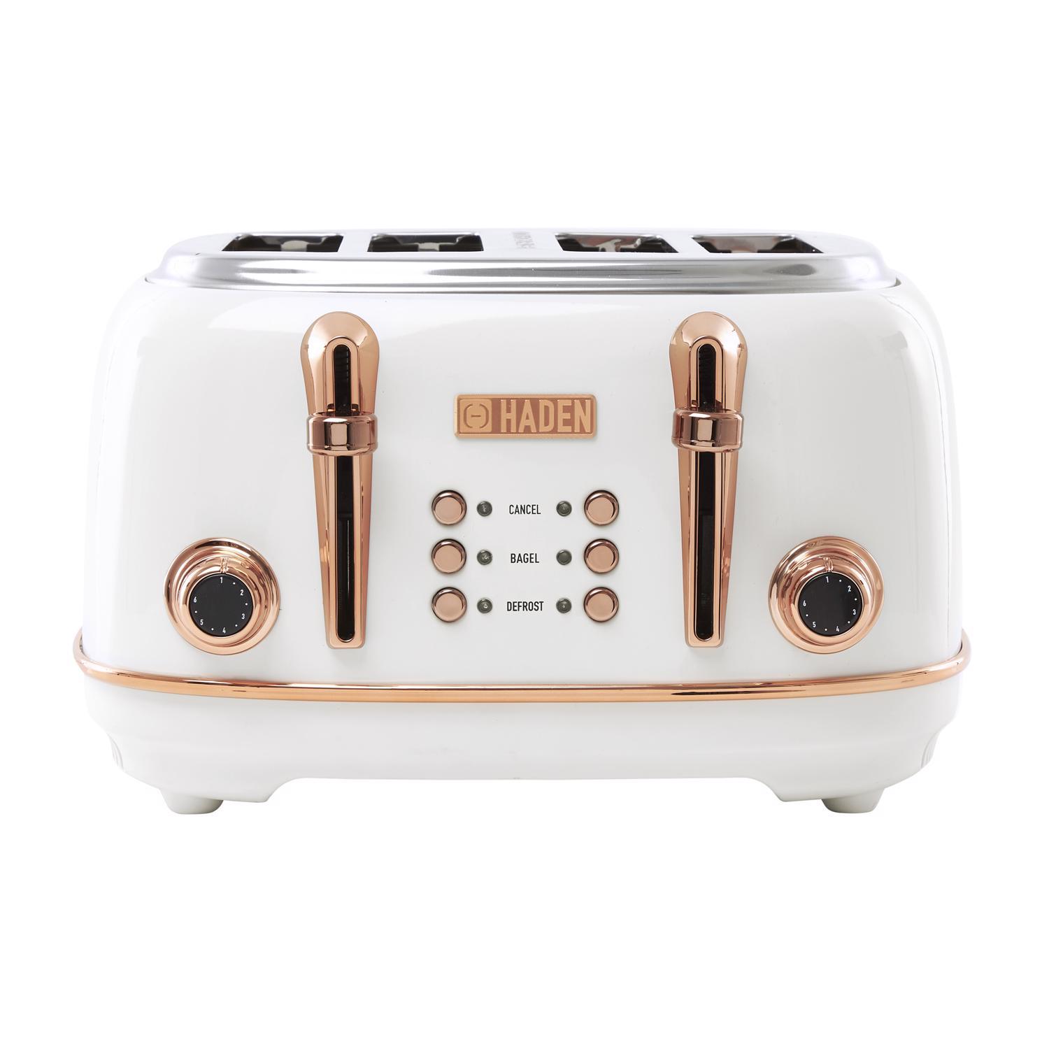 Haden Stainless Steel White 4 slot Toaster 8 in. H X 13 in. W X 12 in. D Sansujyuku sansujyuku.com