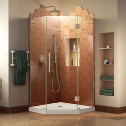 DreamLine Prism Plus 74-3/4 in. H X 36 in. W X 36 in. L White Shower Encloser and Base Kit