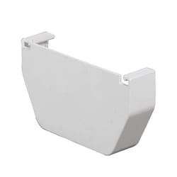 Amerimax 4.625 in. H X 2.375 in. W X 4.625 in. L White Vinyl Left End Cap