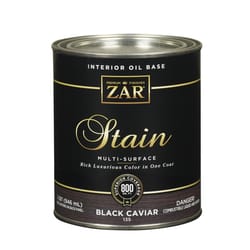 ZAR Semi-Transparent Black Caviar Oil-Based Polyurethane Wood Stain 1 qt