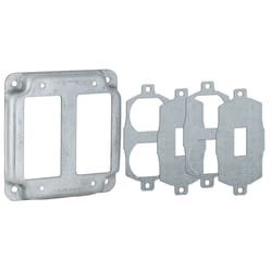 Raco Square Steel 2 gang 4-3/16 in. H X 4-3/16 in. W Box Cover