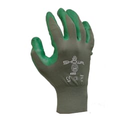 Showa Unisex Indoor/Outdoor Nitrile Coated Work Gloves Green S 1 pair