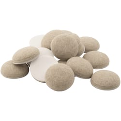 Softtouch Felt Self Adhesive Protective Pad Beige Round 1 in. W X 1 in. L 16 pk