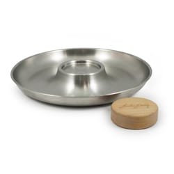 Shucker Paddy Silver Stainless Steel Tray 11.7 in. D 2 pc