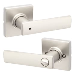 Kwikset Breton Square Satin Nickel Privacy Lever Right or Left Handed