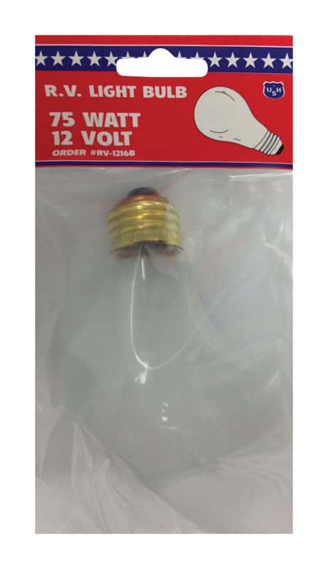 US Hardware 75 W A19 Appliance Incandescent Bulb E26 Medium White 1 pk Mfr RV 1216B Ace Hardware