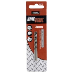 MIBRO 3 mm X 2-3/4 in. L High Speed Steel Metric Drill Bit Set Round Shank 2 pc