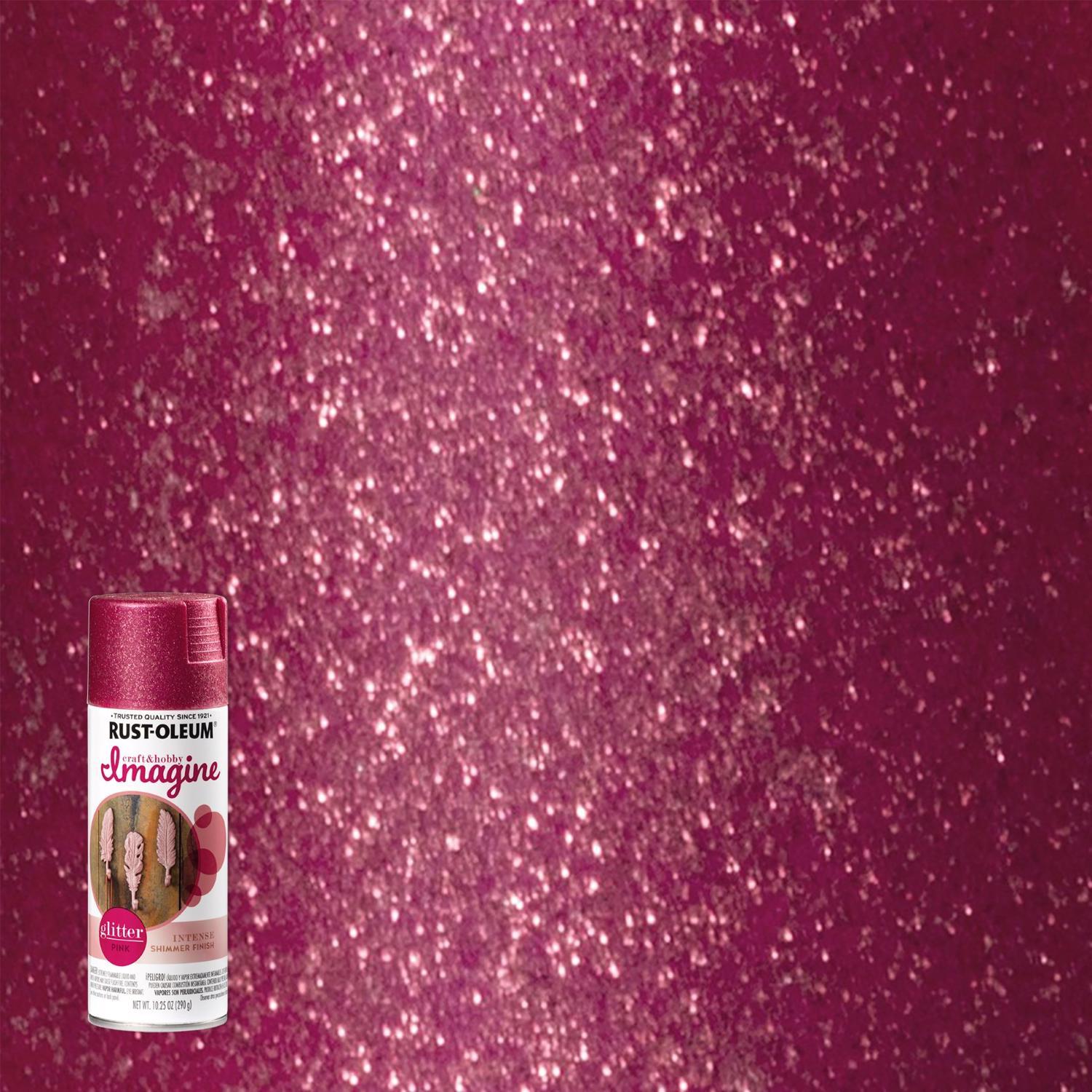 Rust-Oleum Imagine Glitter Pink Spray Paint 10.25 oz Mfr
