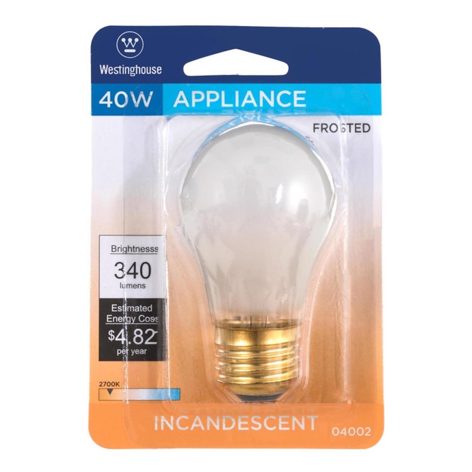 Westinghouse 40 W A15 Appliance Incandescent Bulb E26 (Medium) White 1 ...